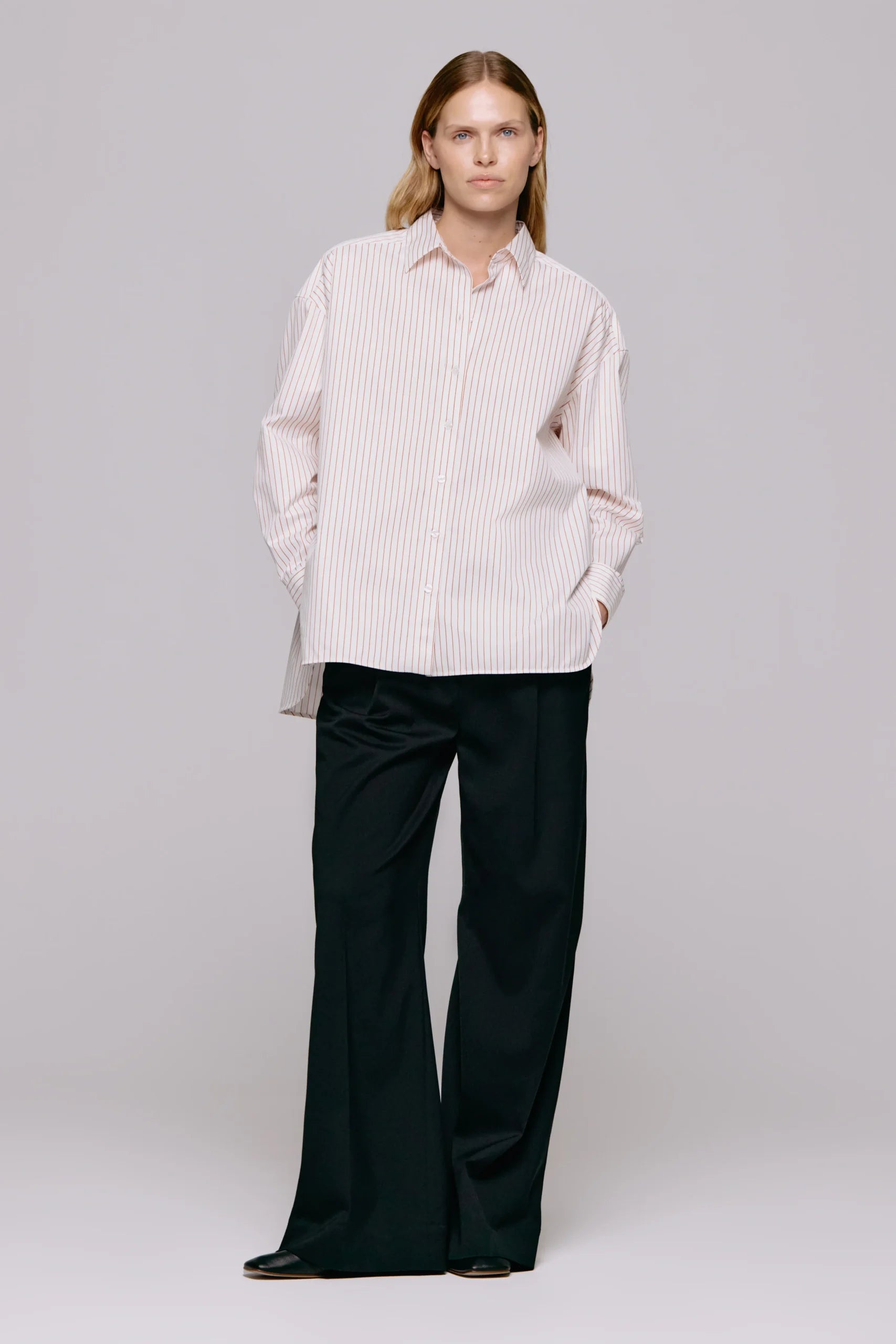 Edwina Shirt Orange striped