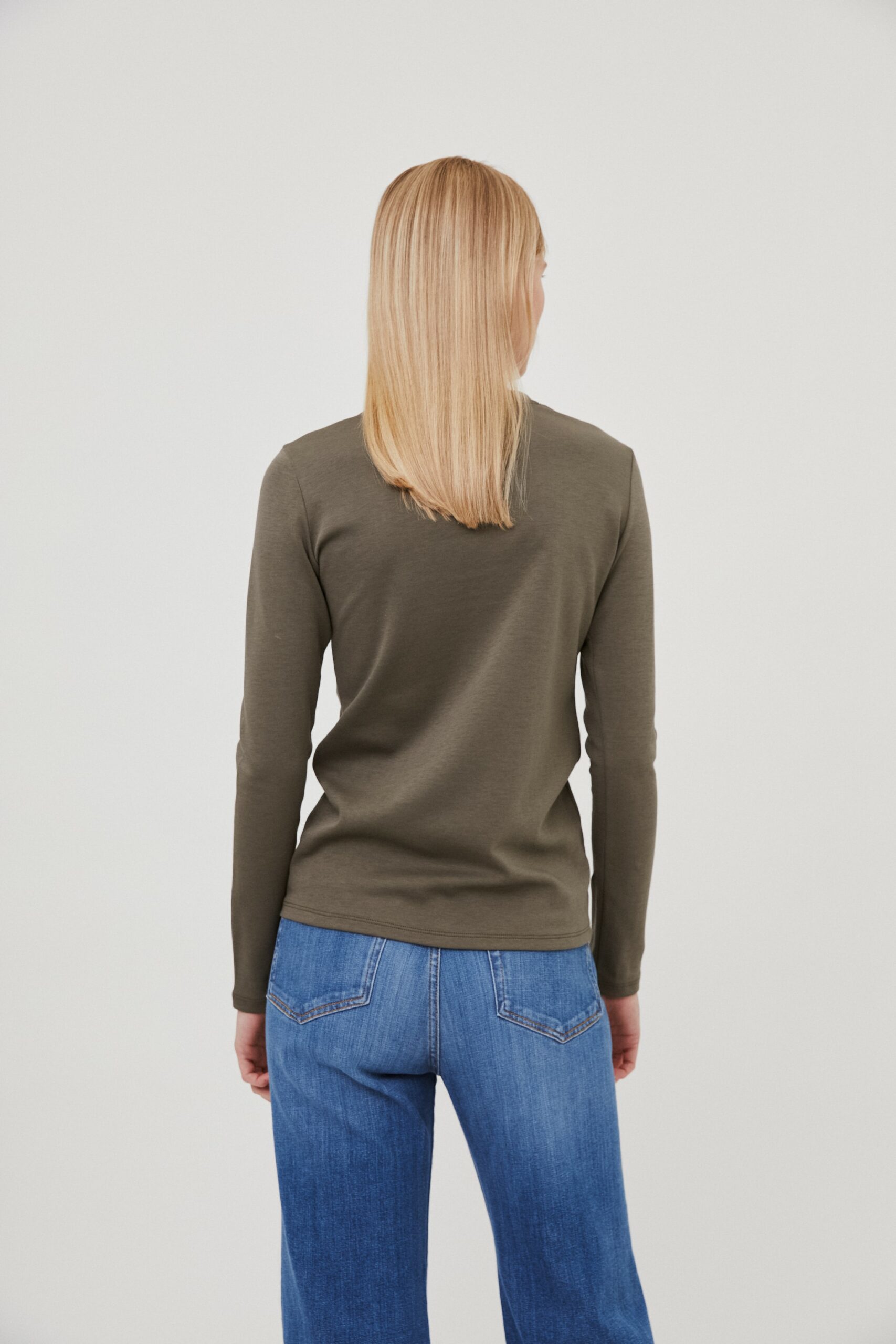 The Andrea Long Sleeve Taupe - Julie Josephine Essentials